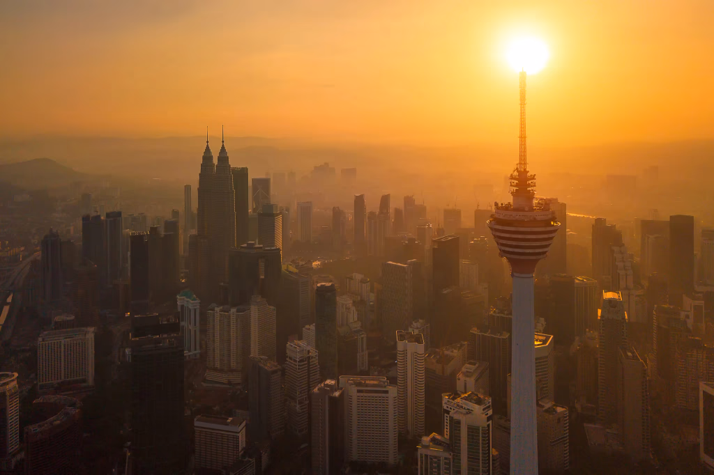 Kuala Lumpur skyline at sunset