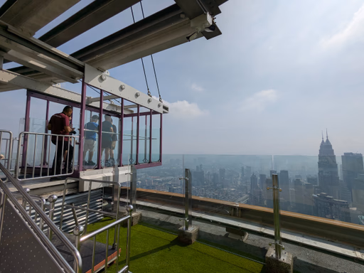 Guests on the tower terrace