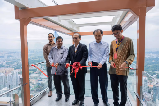 Ribbon cutting at the tower