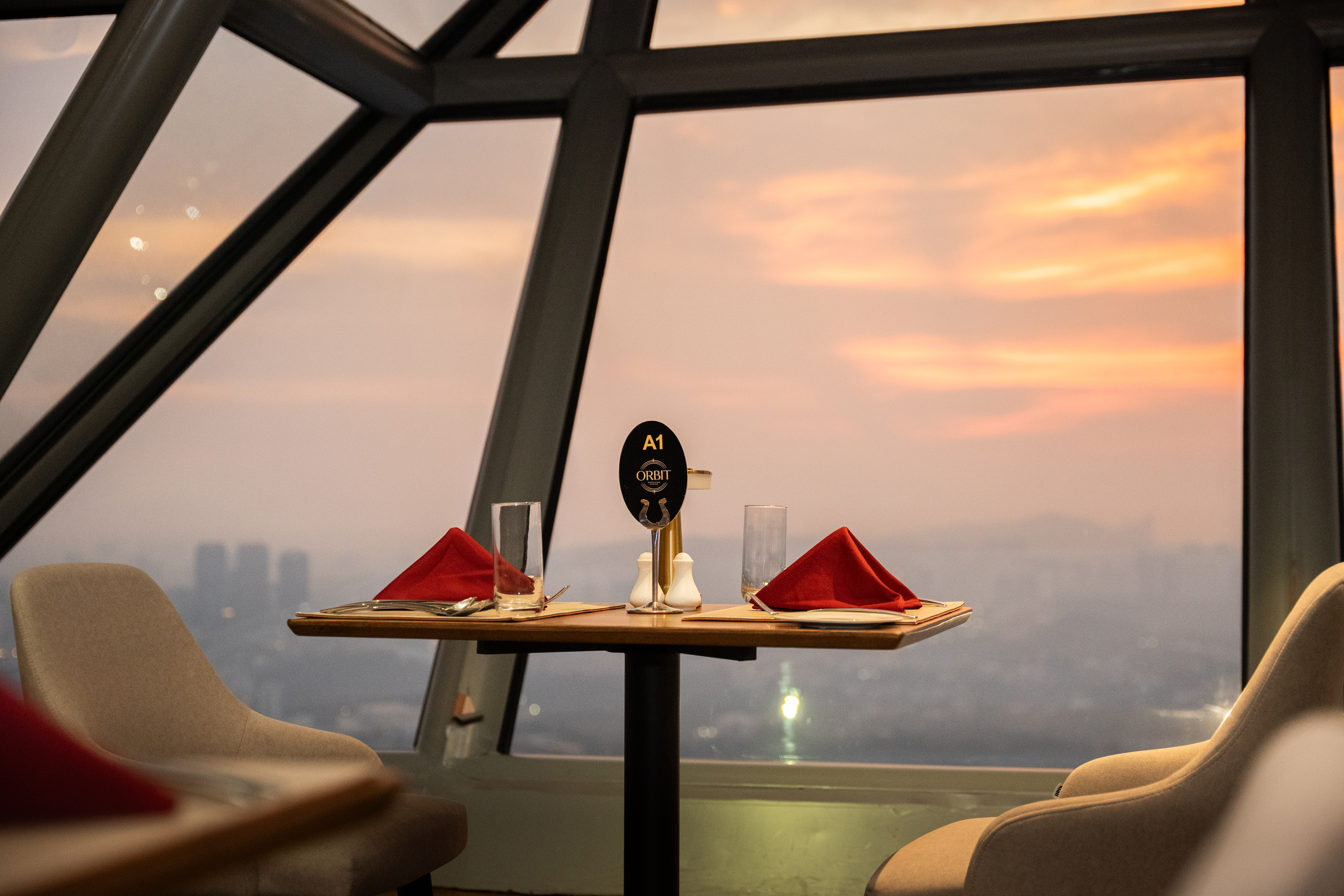 Dining with a view of the skyline